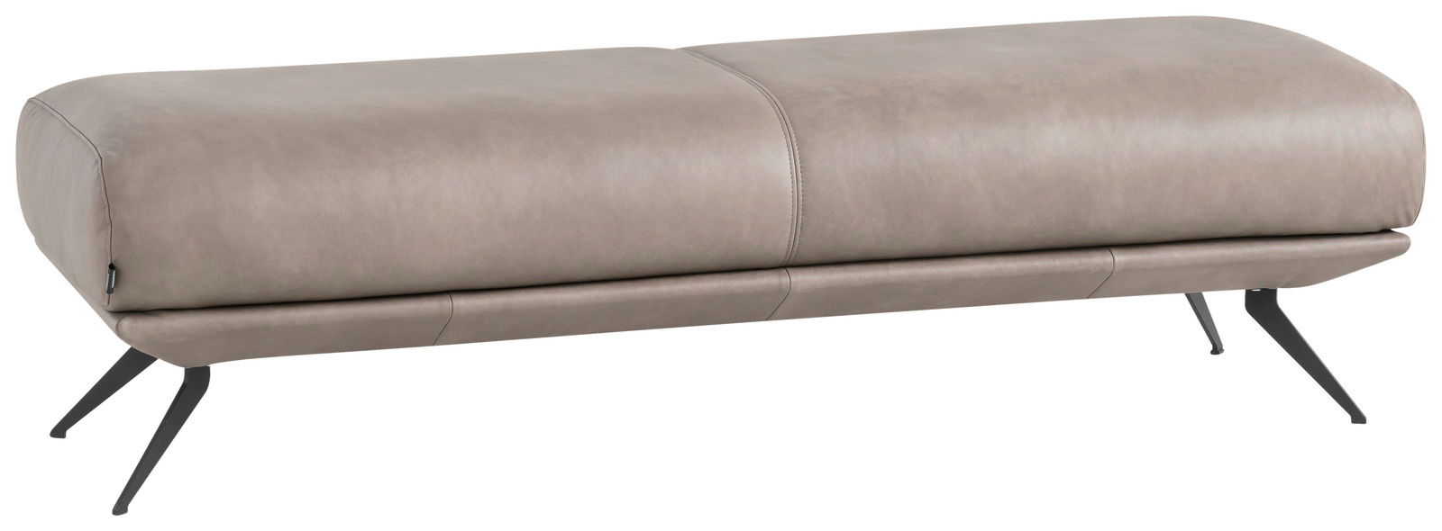 Dieter Knoll Hocker medium MARANELLO 2.0 Moderner, mittelgroßer Hocker in Lederoptik, seitliche Perspektive