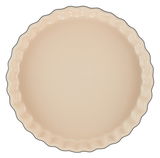 Runde Tarte-Form mit gewelltem Rand, beige, Draufsicht