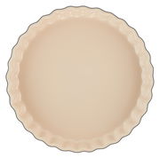 Runde Tarte-Form mit gewelltem Rand, beige, Draufsicht