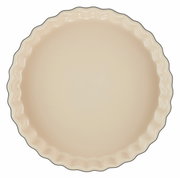 Ronde taartvorm met gegolfde rand, beige, bovenaanzicht