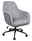 Novel Drehstuhl DANNY Grauer Drehstuhl mit gestepptem Muster, seitliche Perspektive