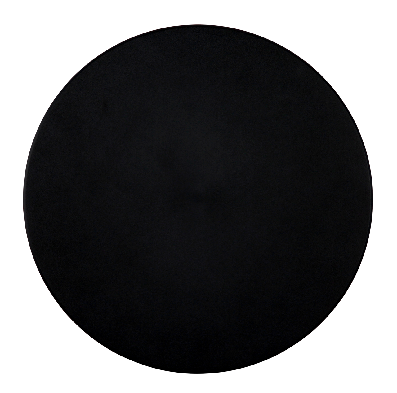 Runde, schwarze LED-Außenwandleuchte, Vorderansicht