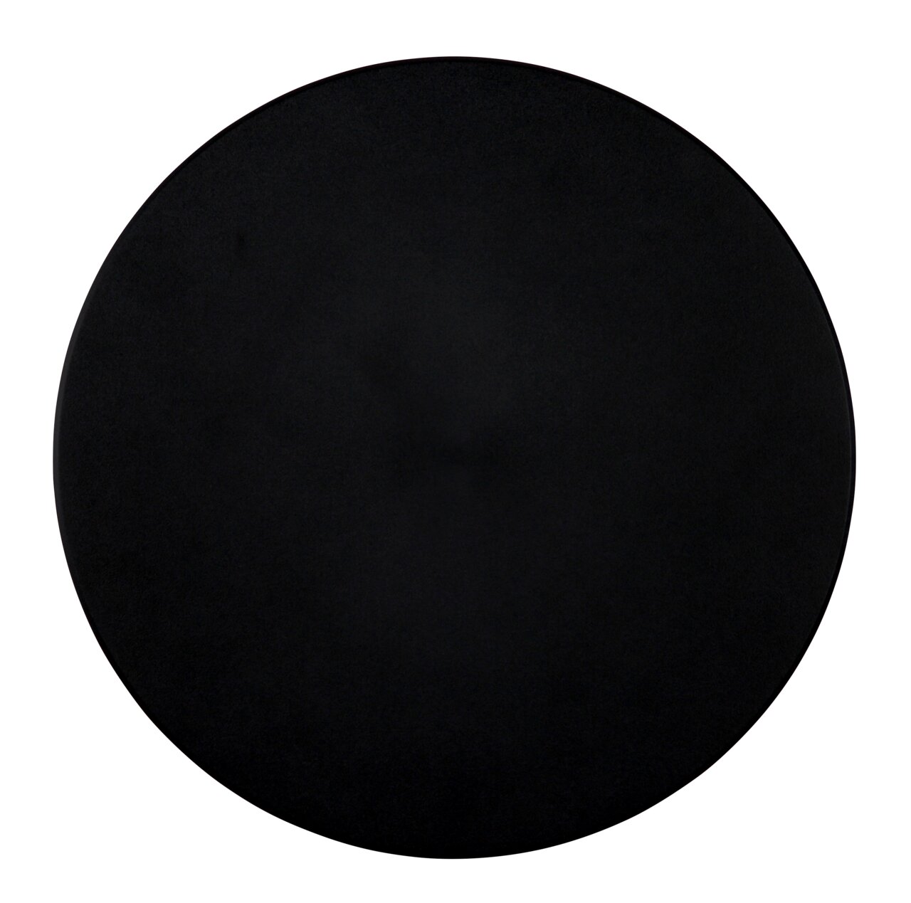 Ronde, zwarte LED-buitenwandlamp, vooraanzicht
