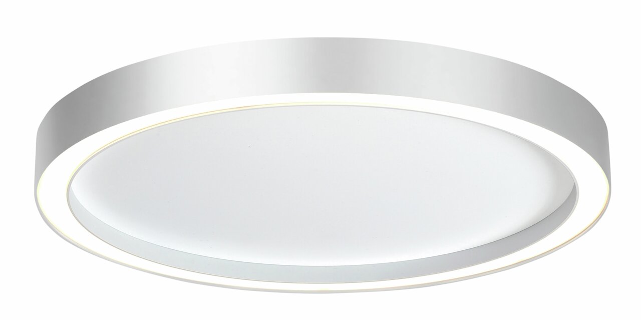Bopp Plafondlamp AURA Moderne runde Deckenleuchte AURA in Weiß, seitliche Perspektive