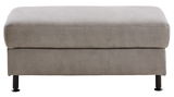 Grauer XXL Hocker mit schwarzem Metallgestell, Frontalansicht