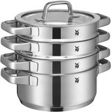 Stapelbares Topfset Compact Cuisine 5-tlg. aus Edelstahl, seitliche Perspektive