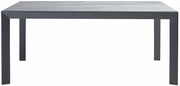 Moderner Gartentisch Ambia TERUEL in dunklem Grau, frontal abgebildet.