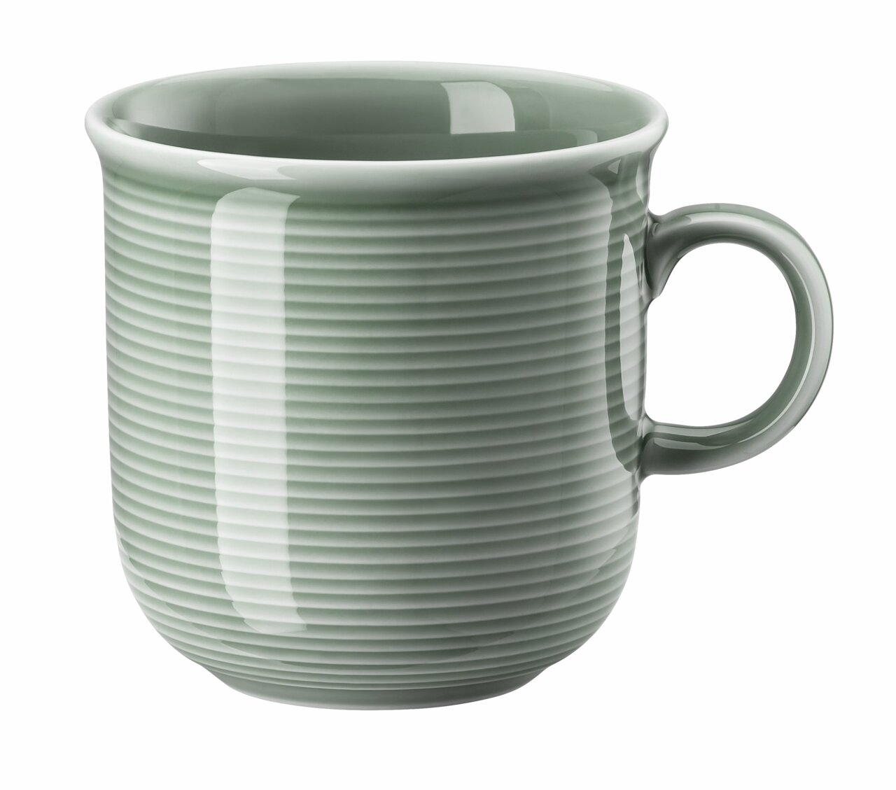Thomas Kaffeebecher Moosgrün Trend Colour Moosgrüner Becher mit Henkel, seitliche Perspektive