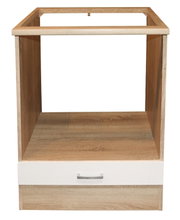 Houten keukenkastje met één lade, vooraanzicht