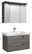 Pelipal Badblock 92cm TRENTINO Moderner Badblock mit Spiegelschrank und Waschbecken, Frontansicht