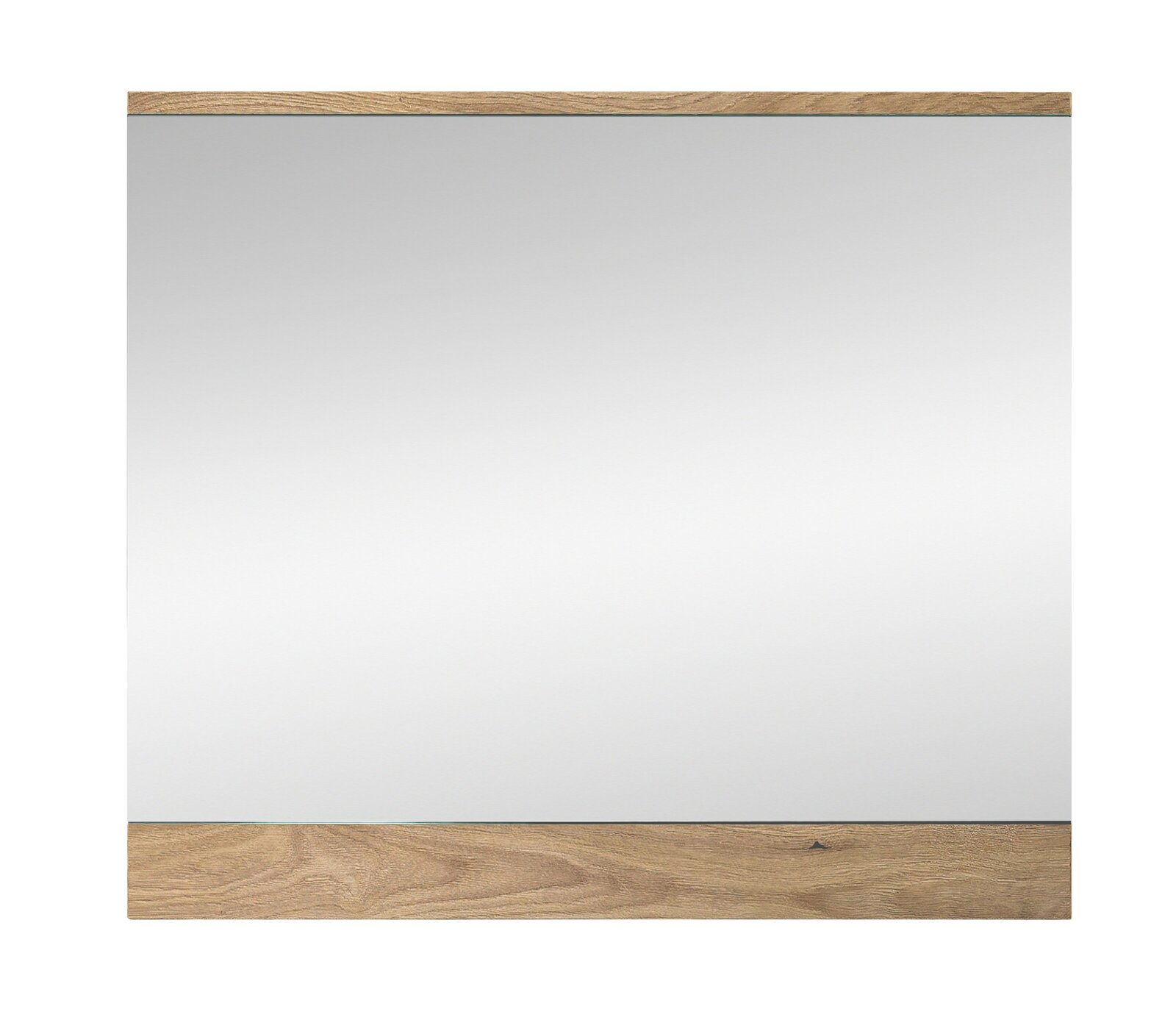 Spiegel mit Holzrahmen, Frontalansicht