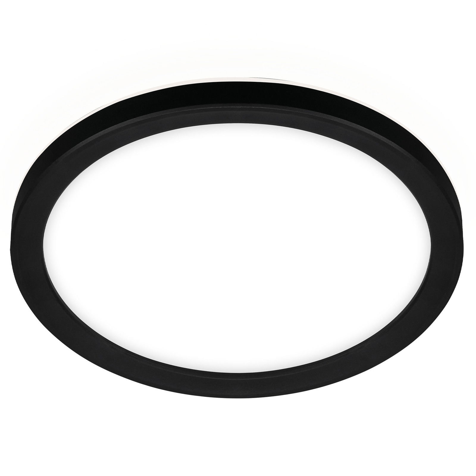 Briloner LED-Deckenleuchte SLIM Runde LED-Deckenleuchte mit schwarzem Rahmen, Ansicht von unten