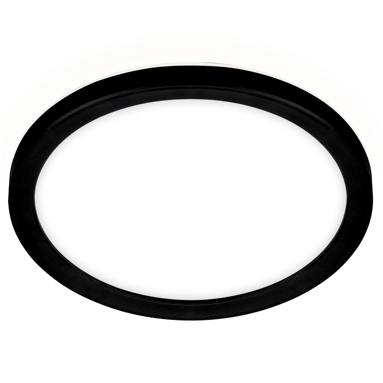 Briloner LED-Deckenleuchte SLIM Runde LED-Deckenleuchte mit schwarzem Rahmen, Ansicht von unten