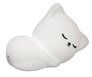 Schlafendes Katzen-Nachtlicht aus Akku, seitliche Perspektive