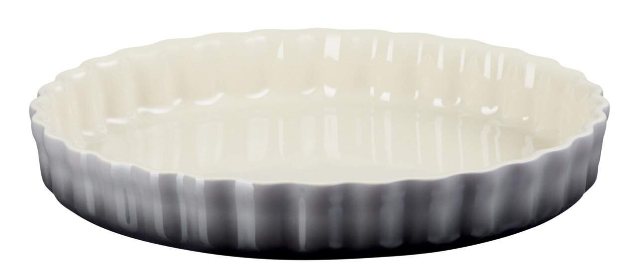 Tarte-Form 28cm Flint aus Keramik, seitliche Perspektive