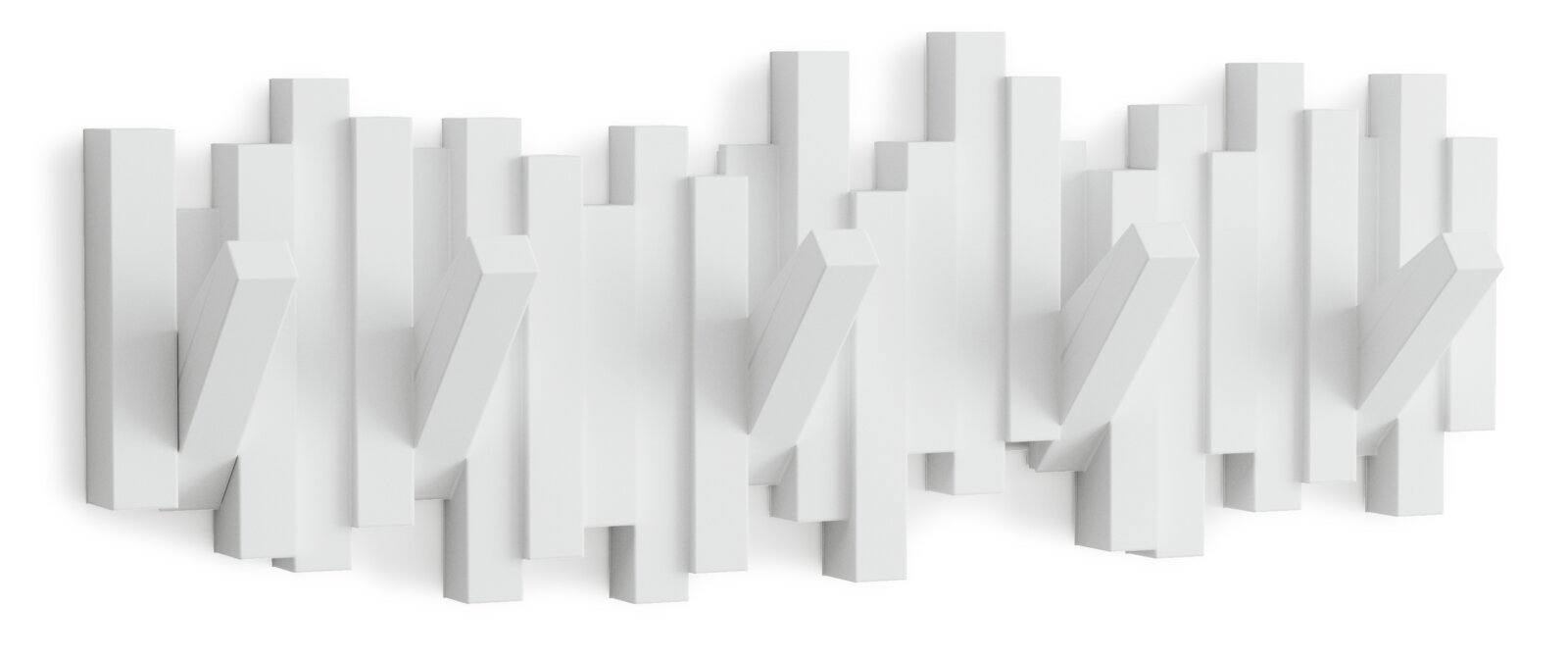 Umbra Wandgarderobe STICKS Moderne Wandgarderobe mit geometrischem Design, seitliche Perspektive