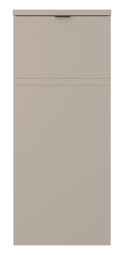 Frontansicht eines einflügeligen, halbhohen Standelements in neutralem Farbton mit schlichtem Design.