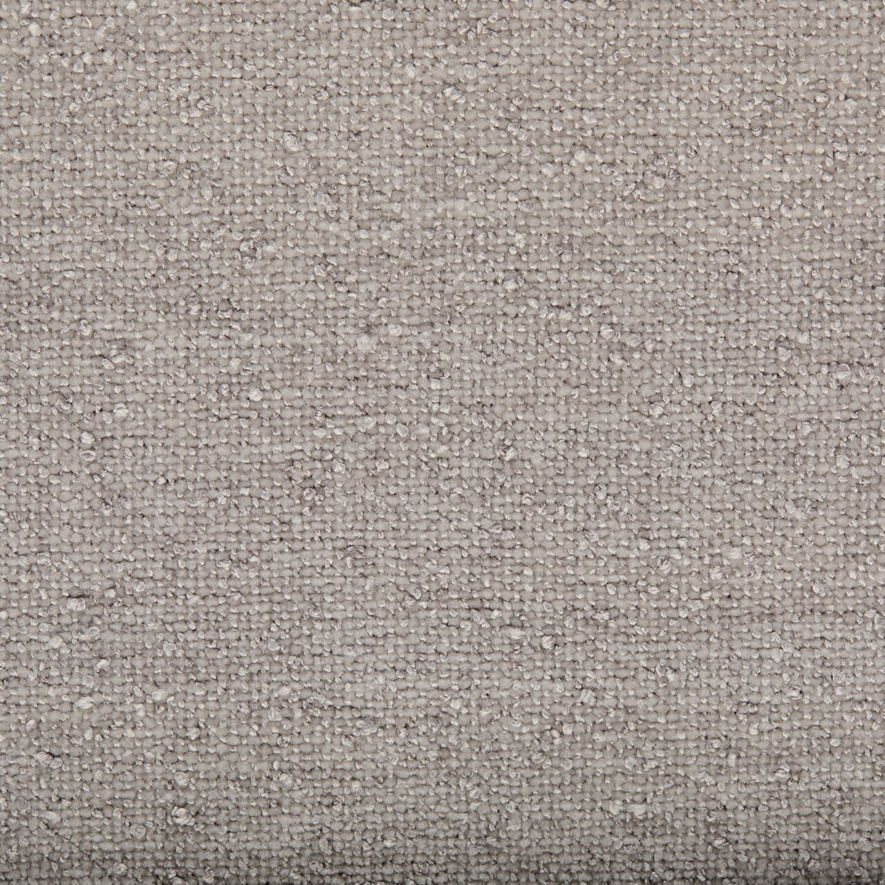 Nahaufnahme eines grauen, strukturierten Stoffes, der für ein Boxbett verwendet wird.