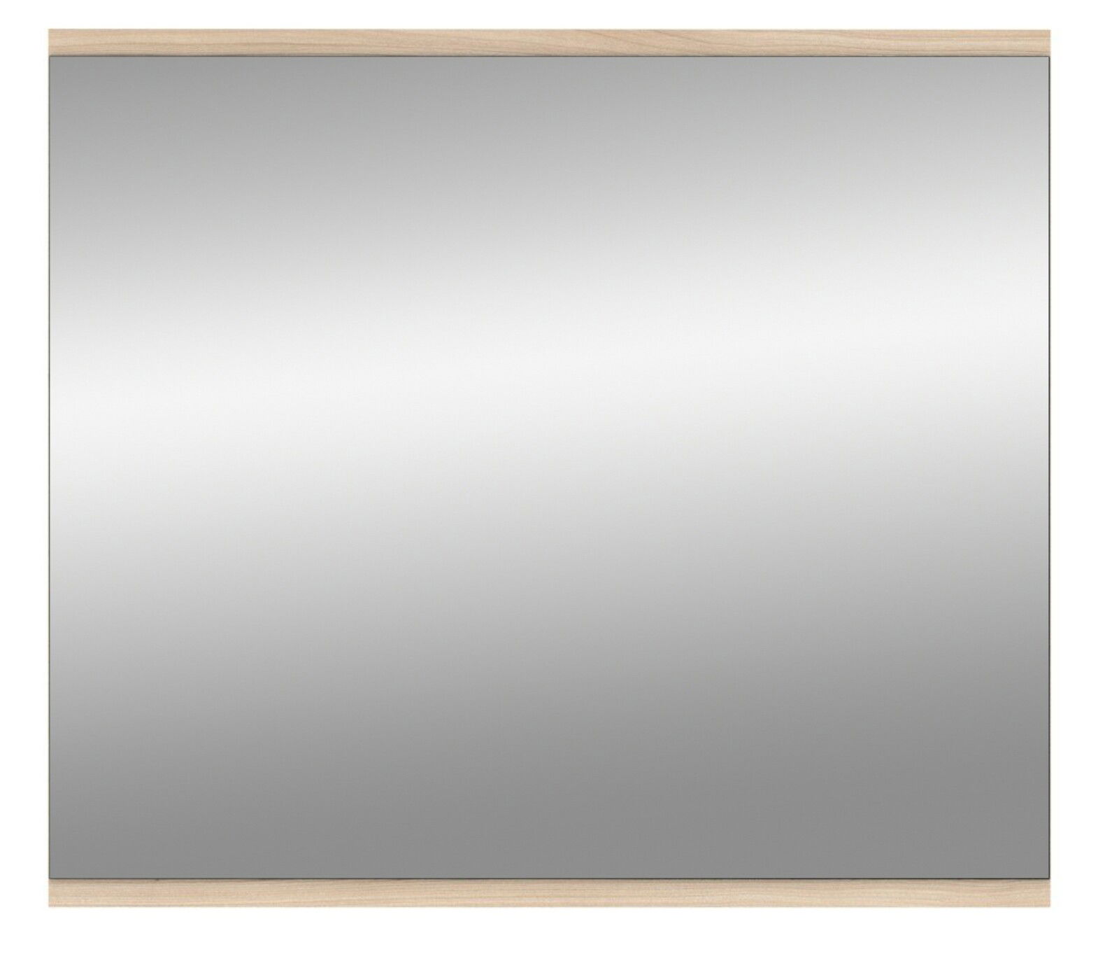 Quadratischer Spiegel mit Holzrahmen, Frontalansicht