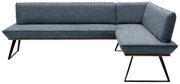 Graue Eckbank mit modernem Design, Vorderansicht