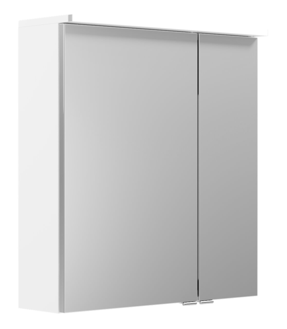 Spiegelschrank aus der Serie NEXT4YOU von Puris, seitliche Perspektive