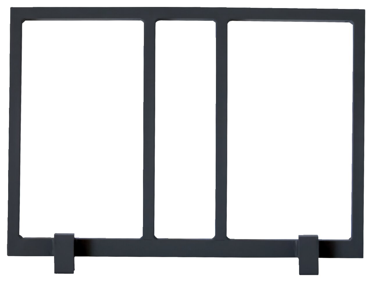 Metallrahmen für Rückenlehne mit Kissen, Vorderansicht