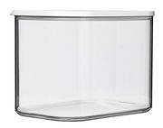 Transparente Vorratsdose Modula XL 4500 ml mit weißem Deckel, seitliche Perspektive