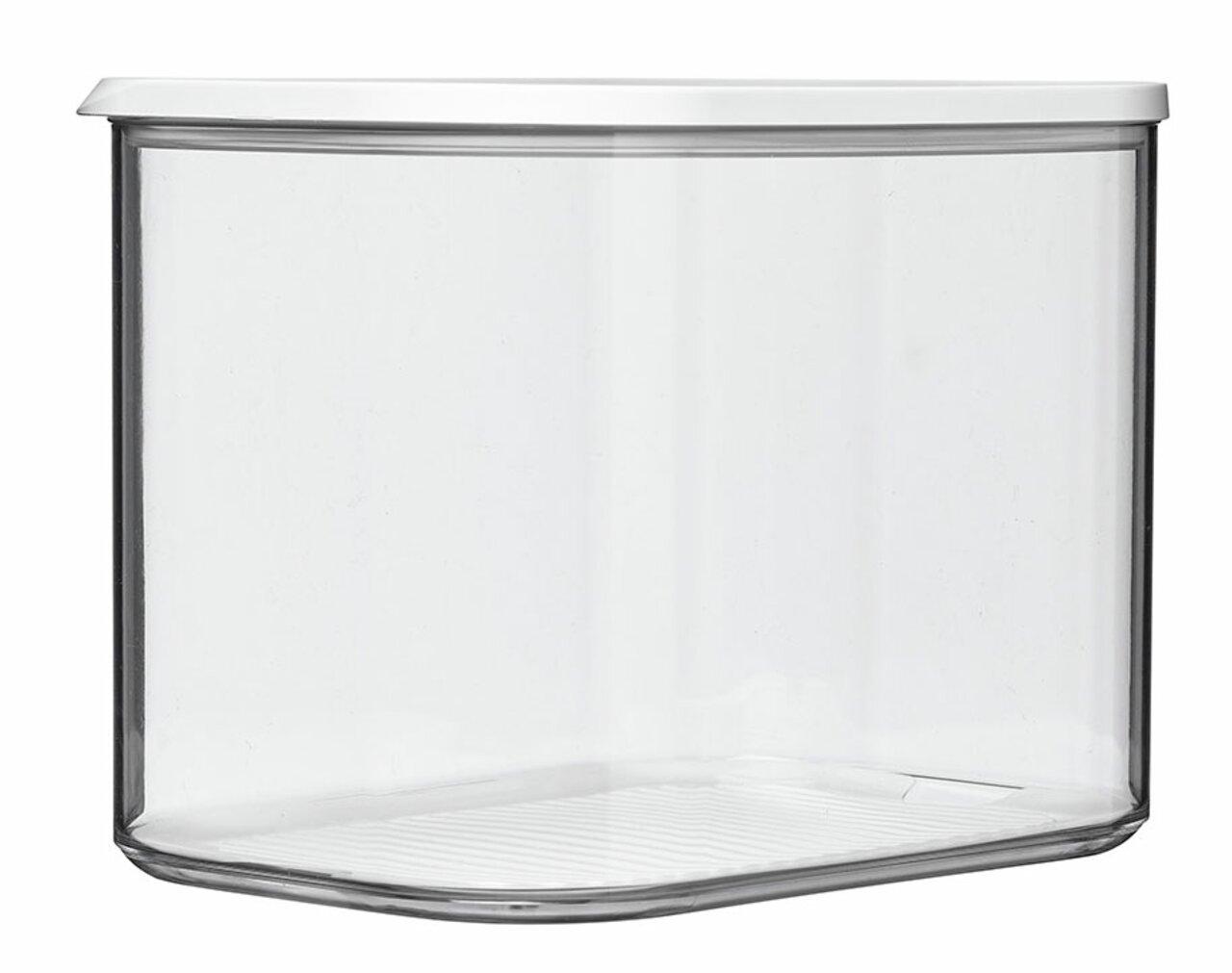Mepal Vorratsdose xl 4500 ml MODULA Transparente Vorratsdose Modula XL 4500 ml mit weißem Deckel, seitliche Perspektive