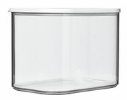 Doorzichtige voorraadbus Modula XL 4500 ml met wit deksel, zijaanzicht