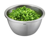 Edelstahl Minischüssel RINO mit gehacktem Schnittlauch, seitliche Perspektive