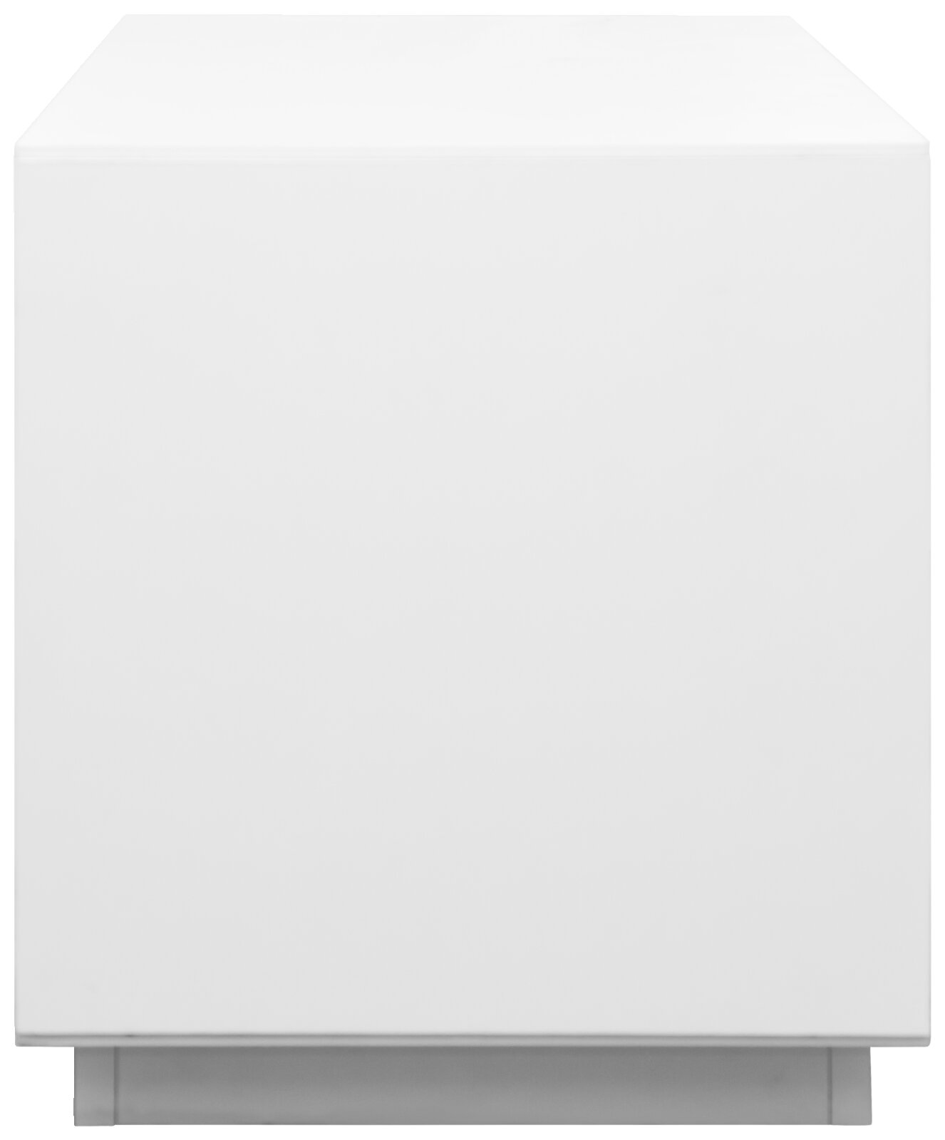 Weißer Büroschrank H45cm, frontale Ansicht
