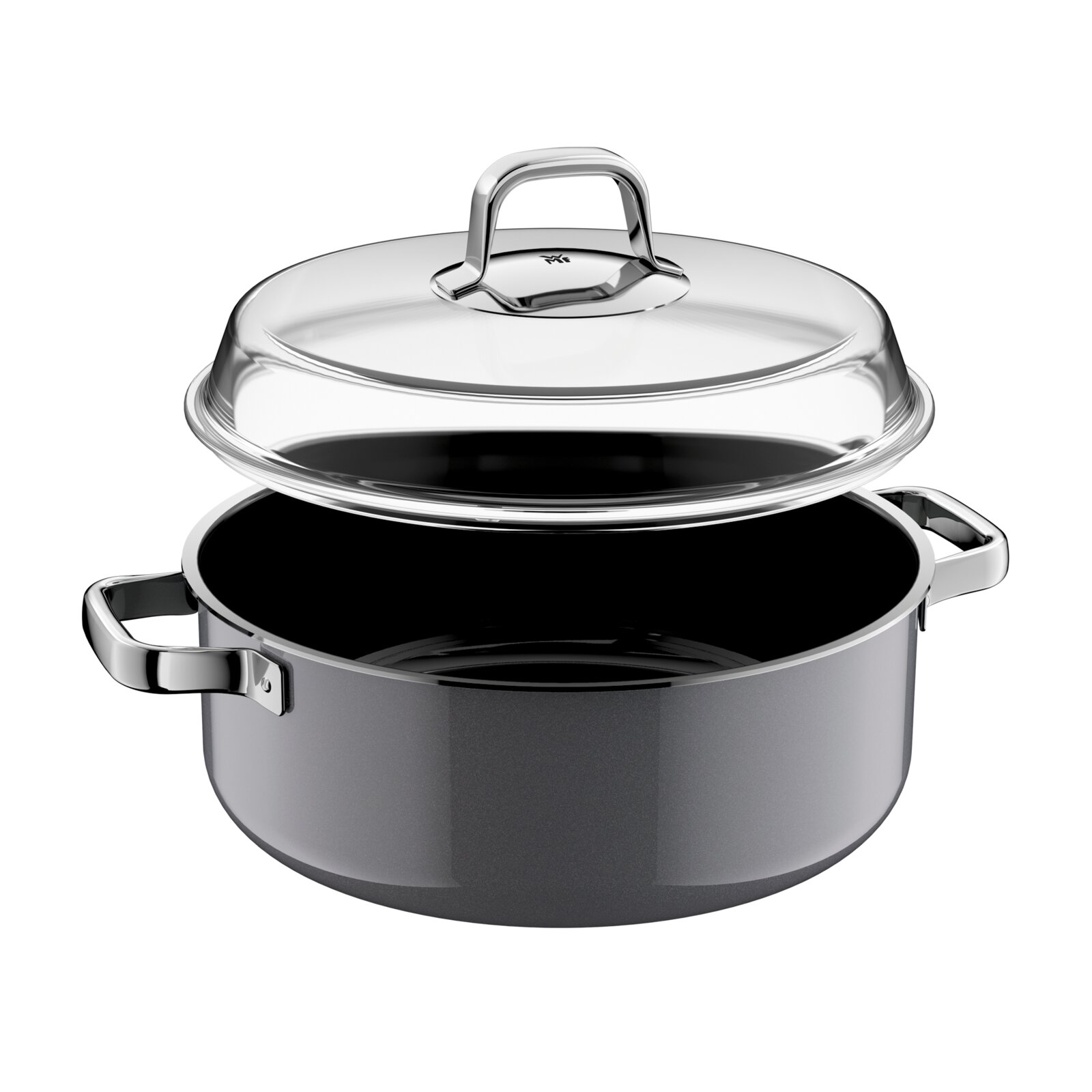 Stoofpan Ø 28 cm Platinum met verwijderd deksel, zijaanzicht