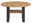 Runder Couchtisch aus Holz mit schwarzem Gestell, Frontalansicht