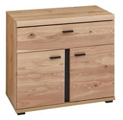 Holz-Aktenschrank mit zwei Türen und einer Schublade, Frontansicht