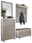 VOSS Garderoben-Set 5-tlg. SANTINA Garderoben-Set 5-tlg. mit Spiegel, Schuhschrank, Sitzbank und Wandpaneel, seitliche Perspektive