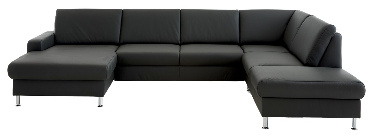 Beldomo Premium Wohnlandschaft PERFECT-L Ecksofa Beldomo Premium PERFECT-L in dunklem Leder, Vorderansicht