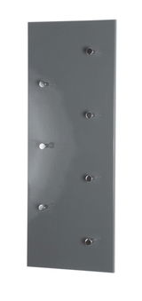 Garderobenleiste mit sechs Haken, seitliche Perspektive