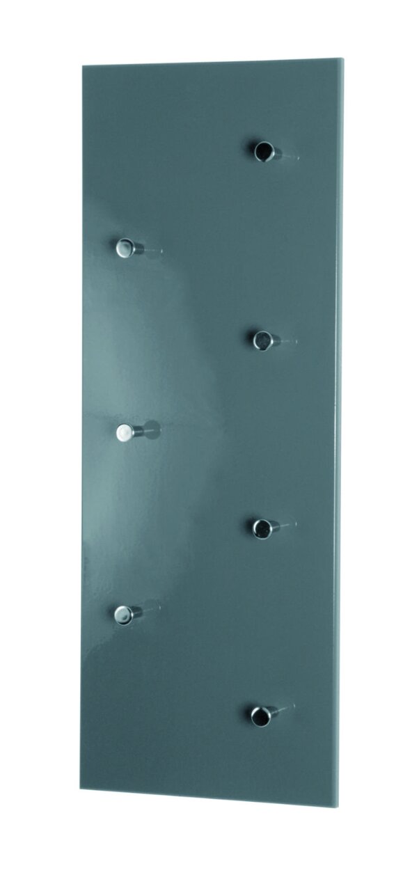 Garderobenleiste mit sechs Haken, seitliche Perspektive