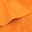 Nahaufnahme eines orangefarbenen Handtuchs mit dekorativen Streifen, von oben betrachtet.