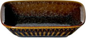 Beilagenschale TROMS von Ritzenhoff & Breker, 12,5 cm, in einer frontalen Perspektive. Die Schale hat ein dunkles, gesprenkeltes Design mit braunen und blauen Tönen.