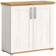 Kommode mit zwei Türen in Holzoptik, Frontansicht