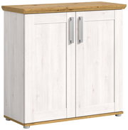 Kommode mit zwei Türen in Holzoptik, Frontansicht