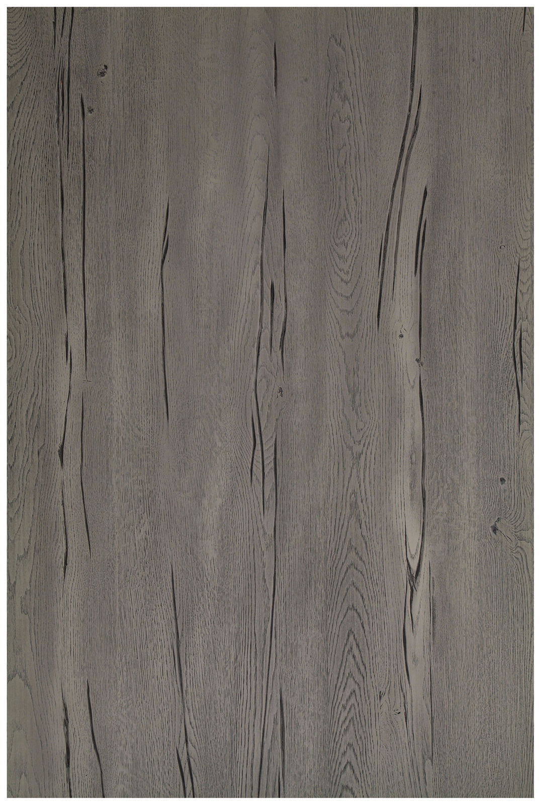 Graue Tischplatte mit Holzmaserung, Draufsicht