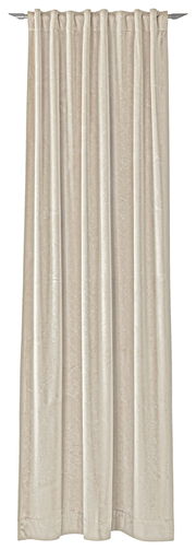 Beiger Dekoschal 130x250 cm, frontal aufgenommen, mit dezentem Muster.