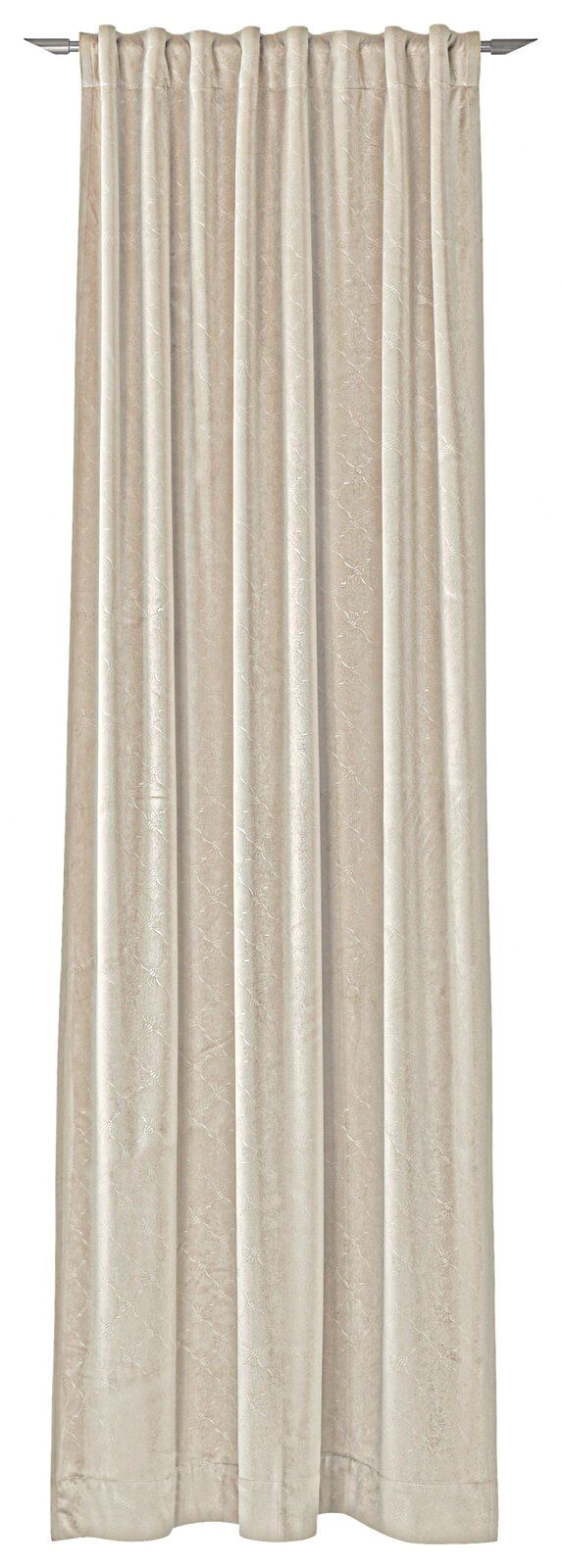 JOOP! Dekoschal J!IMPRESS Beiger Dekoschal 130x250 cm, frontal aufgenommen, mit dezentem Muster.