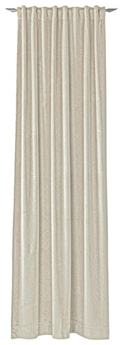 Beiger Dekoschal 130x250 cm, frontal aufgenommen, mit dezentem Muster.