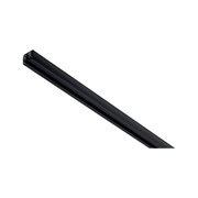 Schwarze Schiene, 2,0m lang, diagonale Perspektive