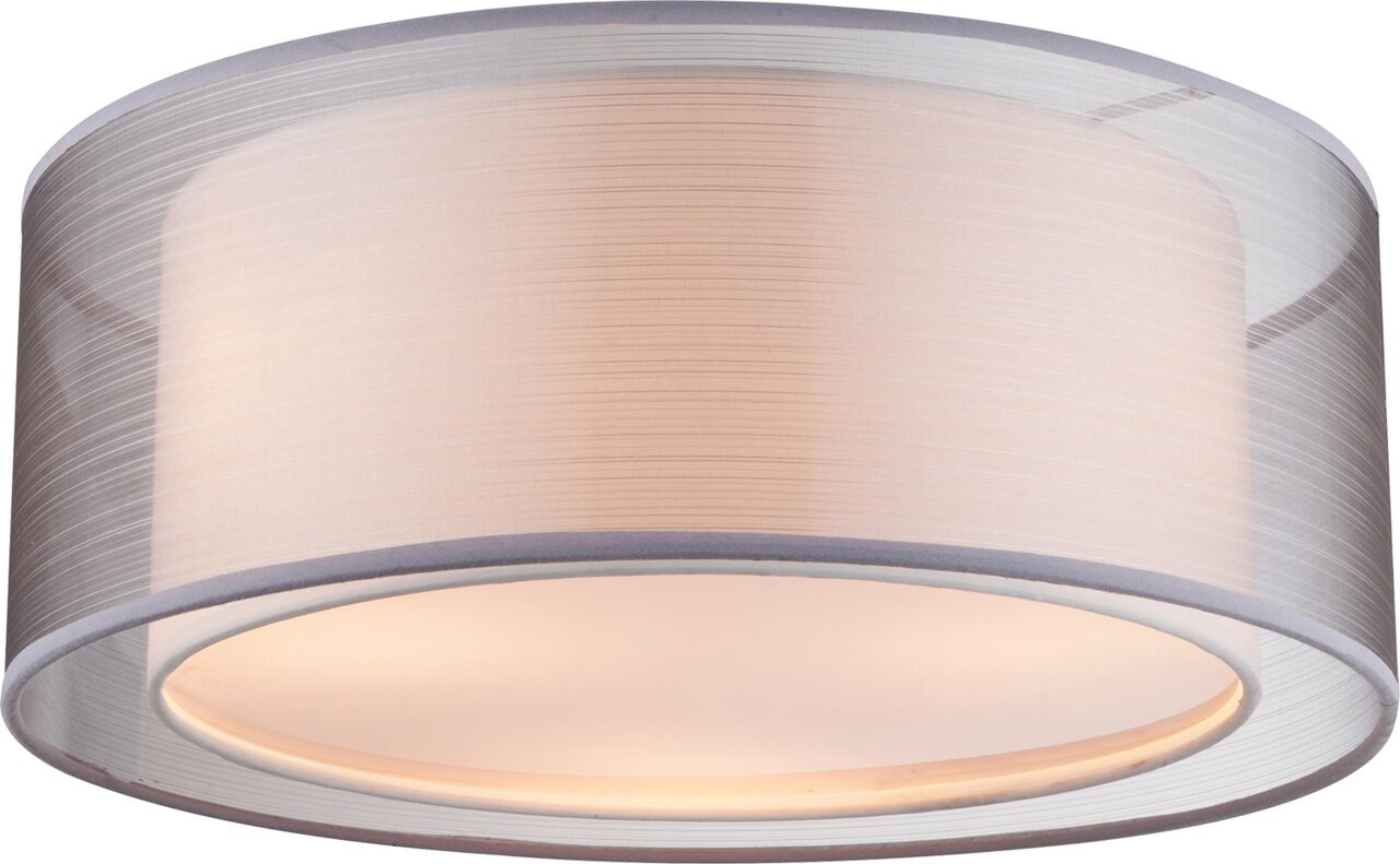 Globo Lighting Deckenleuchte THEO Moderne Deckenleuchte mit zylindrischem, halbtransparentem Schirm, seitliche Perspektive