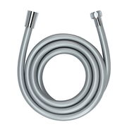 Duschschlauch in Silber, 175 cm lang, aus der Vogelperspektive fotografiert