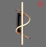 Moderne Wand- und Deckenleuchte EMANDA mit geschwungenem Design, seitliche Perspektive